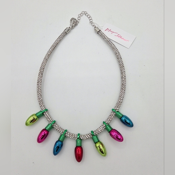 Betsey Johnson Jewelry - NWT Betsey Johnson Multi Light Bib Necklace Christmas Holiday